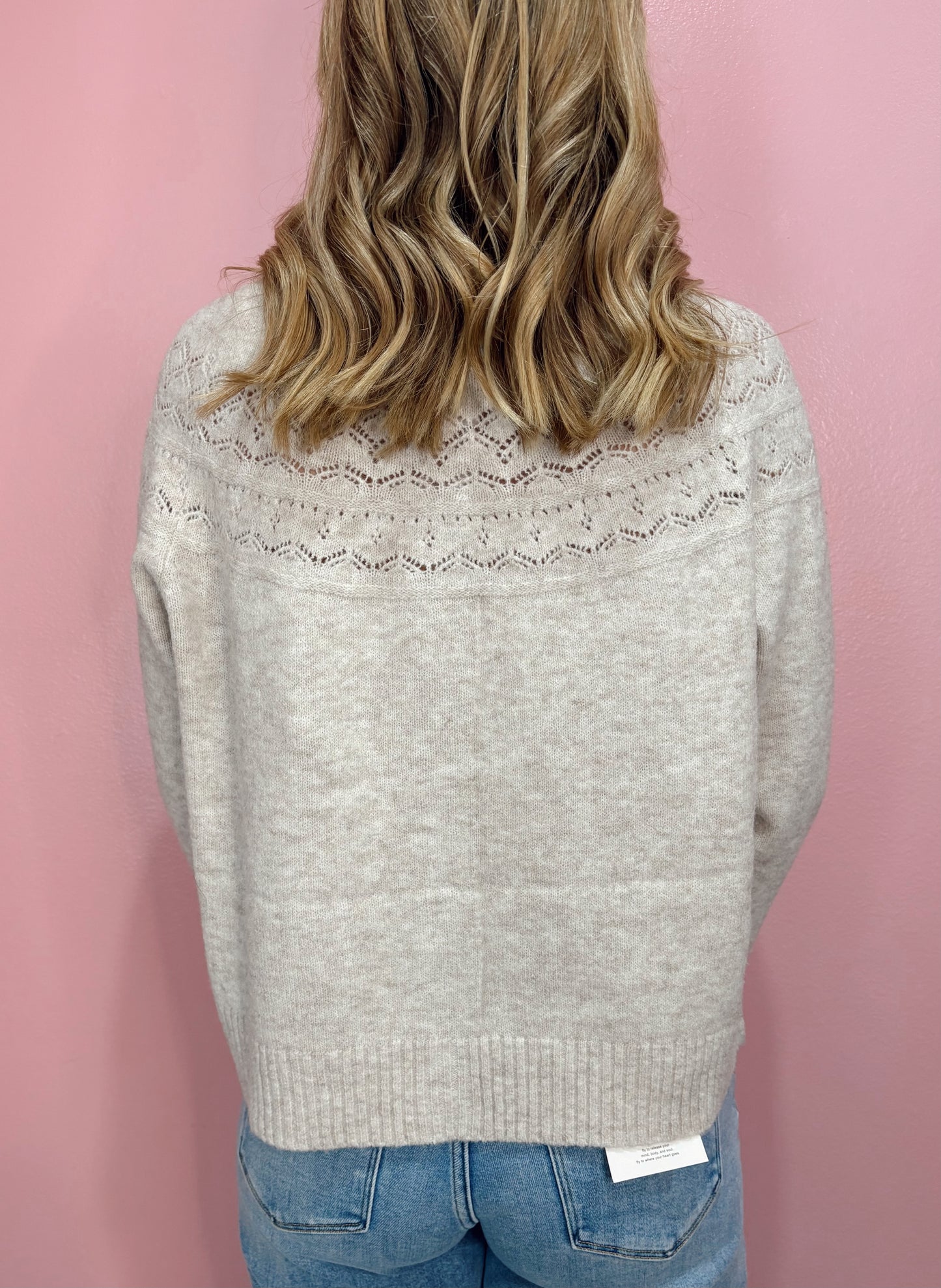 Elegant Oatmeal Cardigan