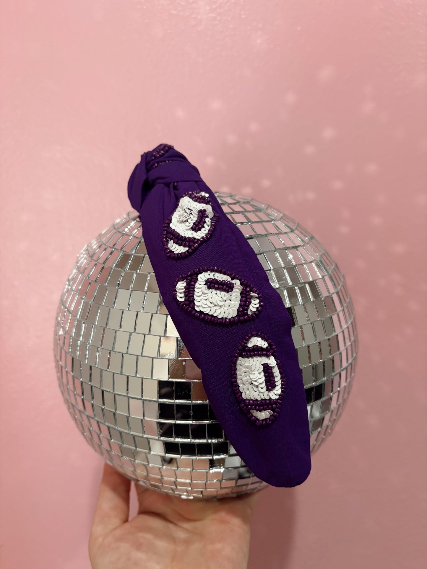 Beaded Football Headband