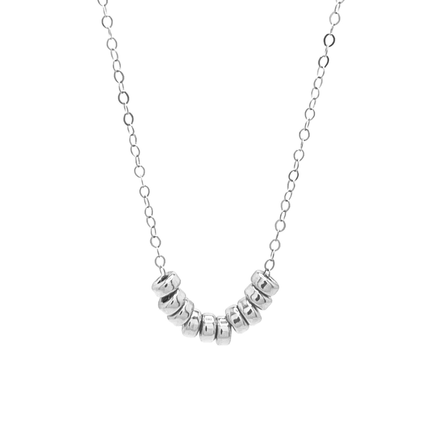 Barberry & Lace Handmade Jewelry - Roundel Bead Necklace - Waterproof, Hypoallergenic, Minimal