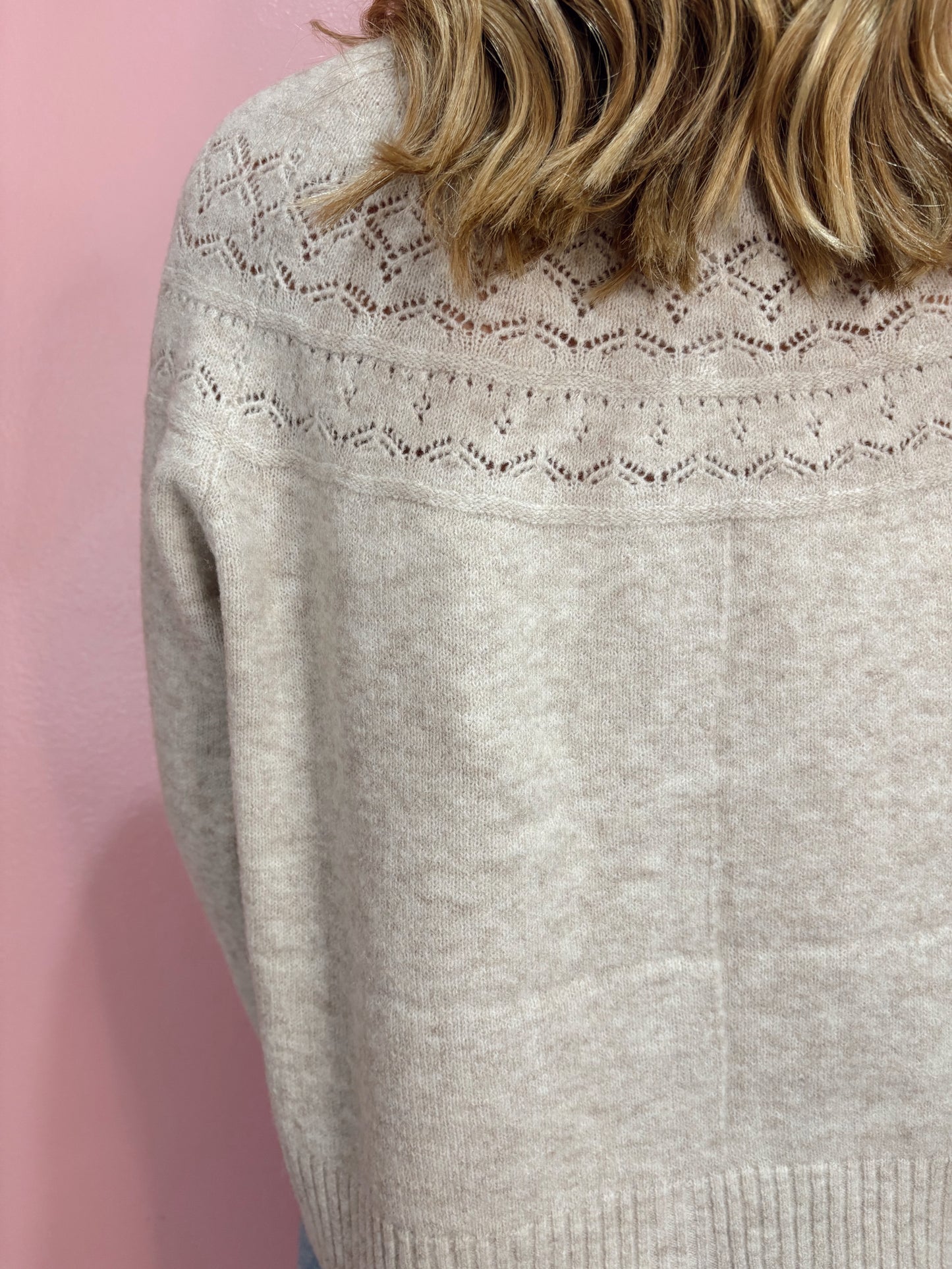 Elegant Oatmeal Cardigan
