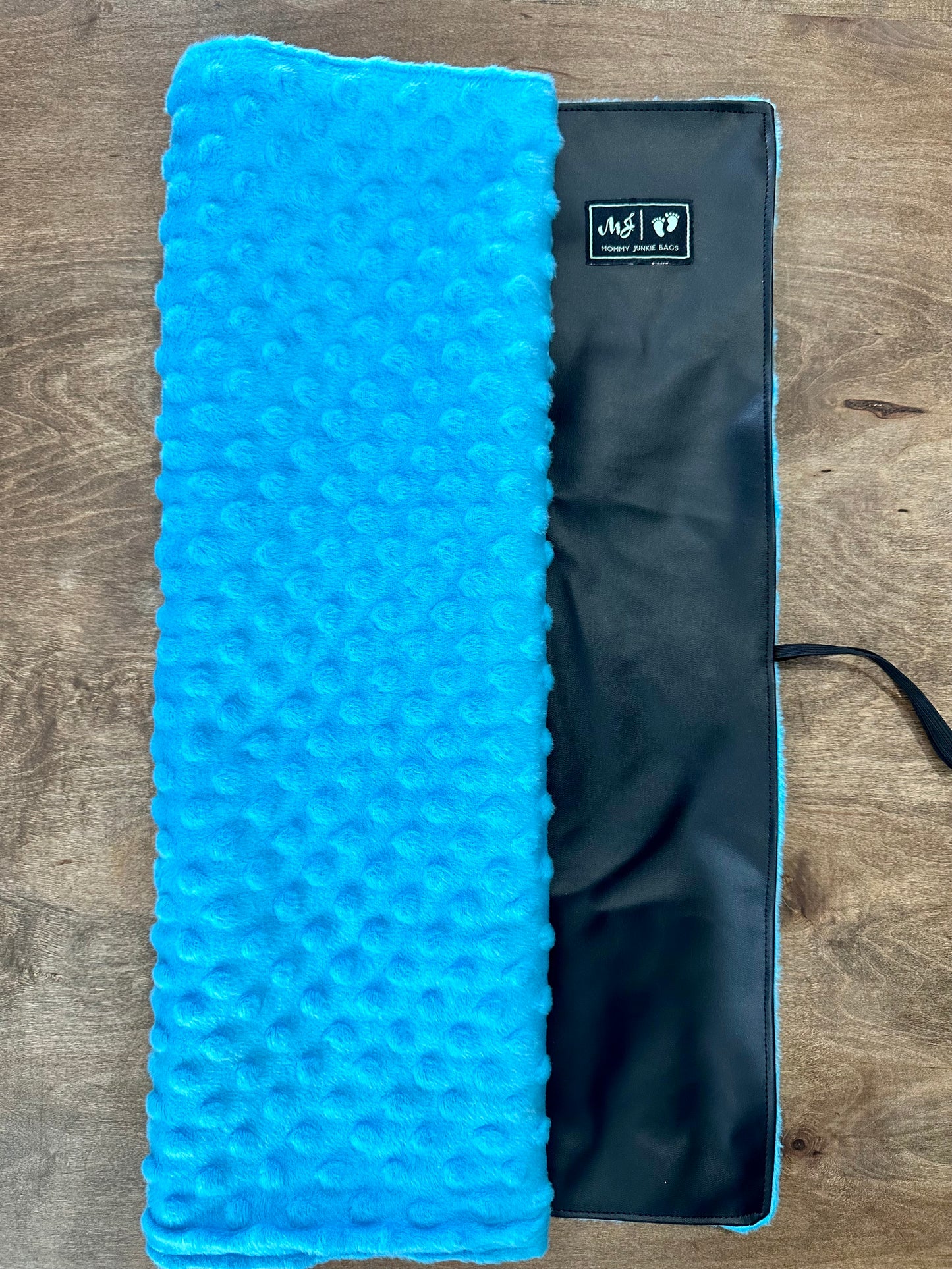 Minky Changing Pad - Light Blue/Navy Blue