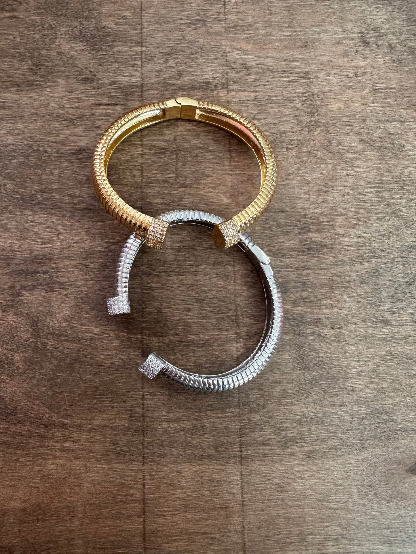 Adjustable Bracelet with Rhinestones