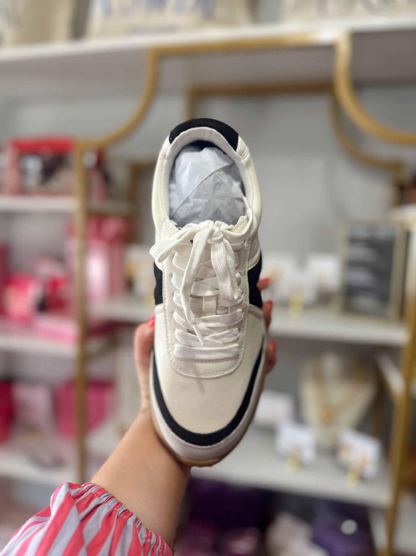 Black & Cream Chunky Sneaker