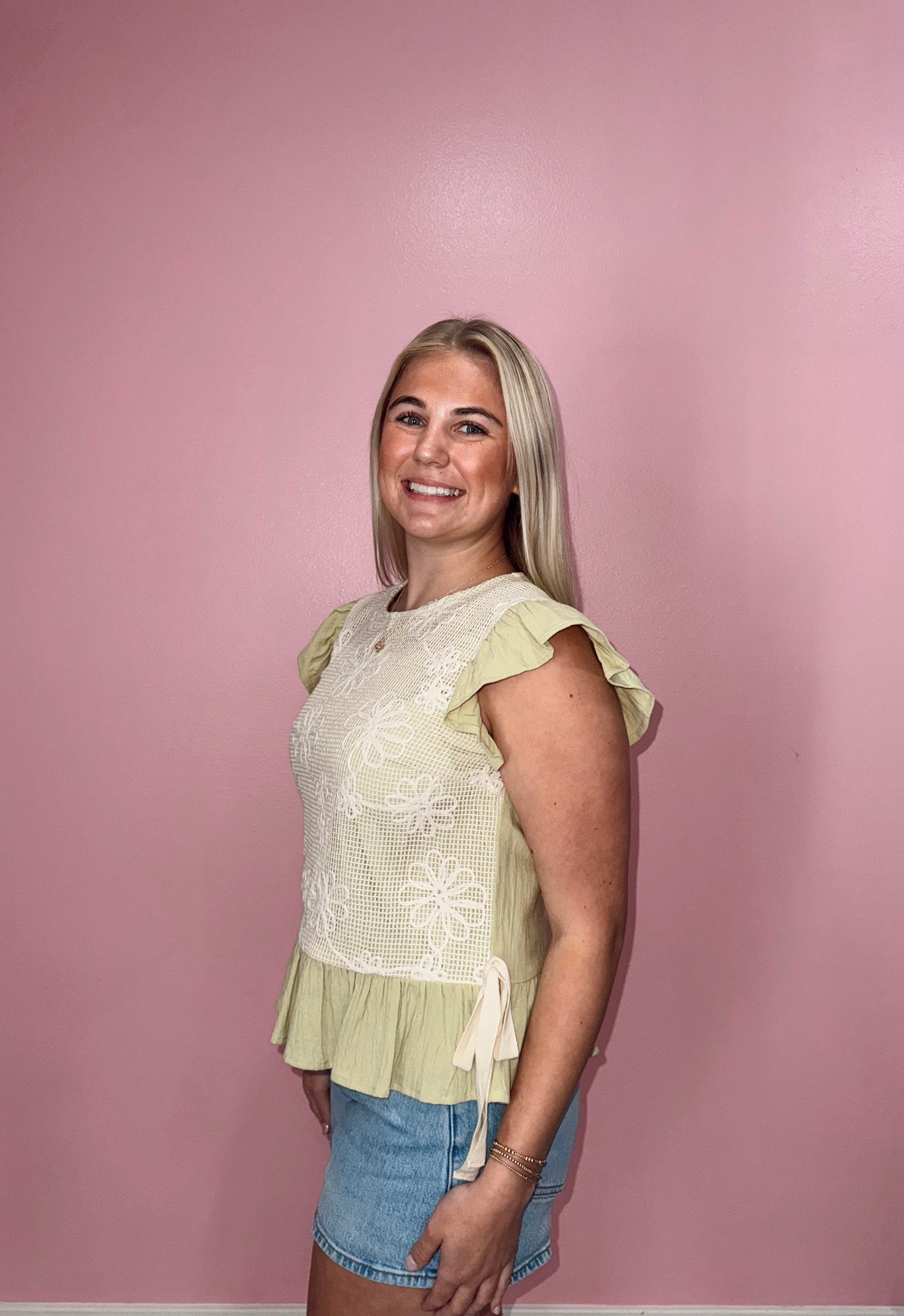 Crochet Lace Ribbon Top