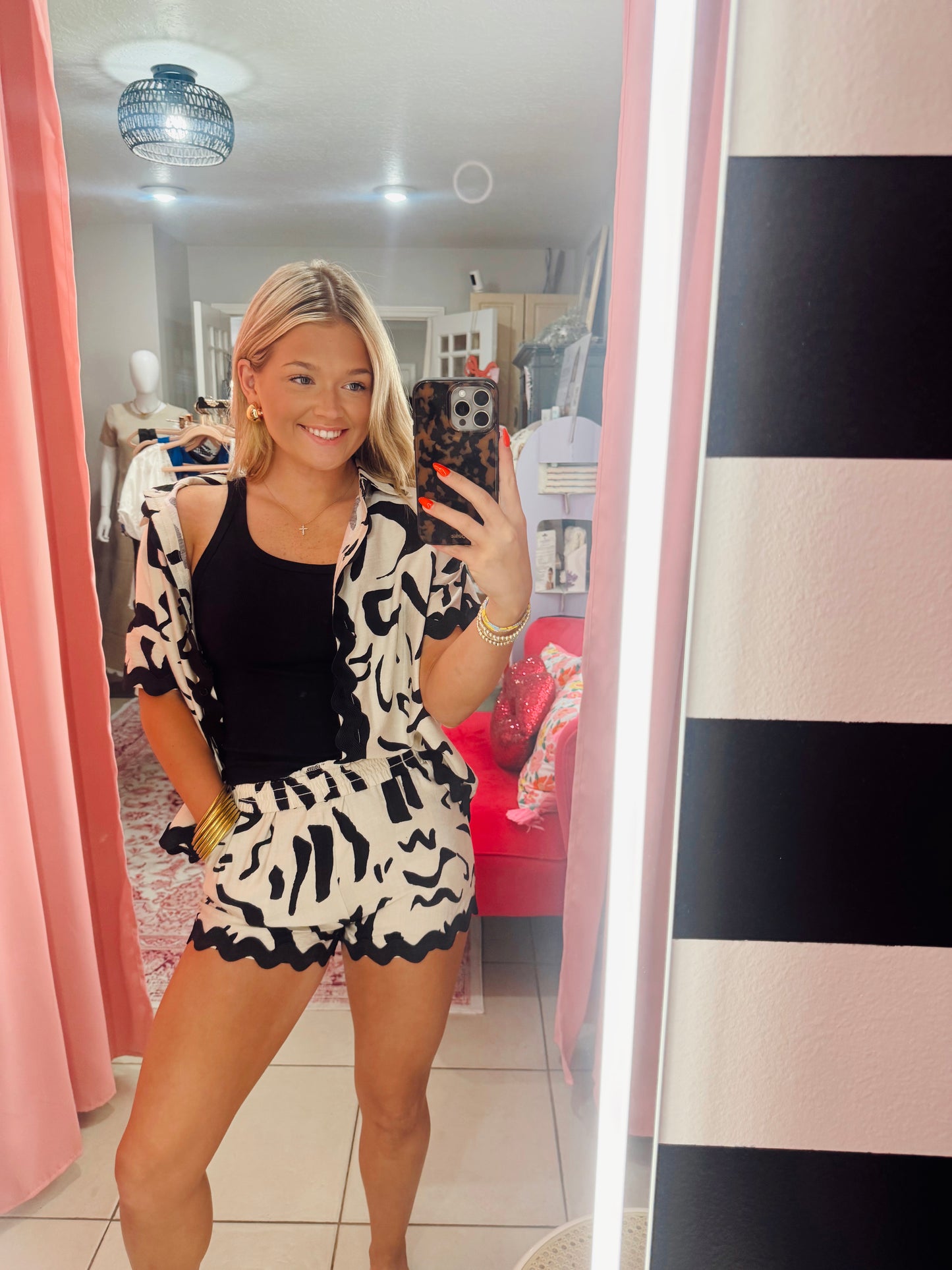 Funky Black & cream Set