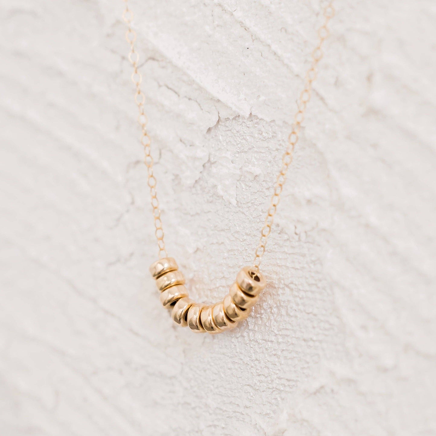 Barberry & Lace Handmade Jewelry - Roundel Bead Necklace - Waterproof, Hypoallergenic, Minimal