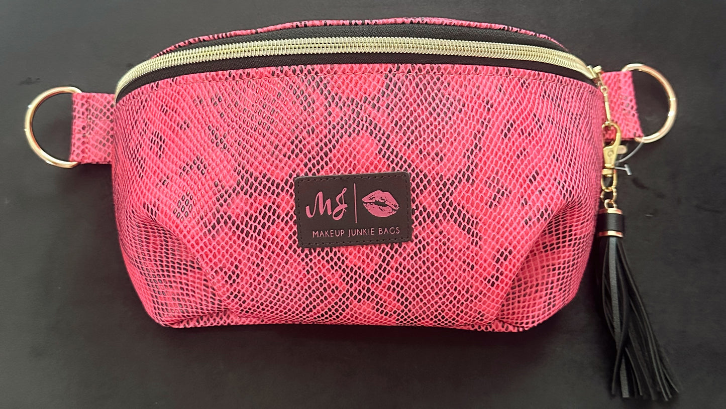 Pink Snakeskin Makeup Junkie Sidekick