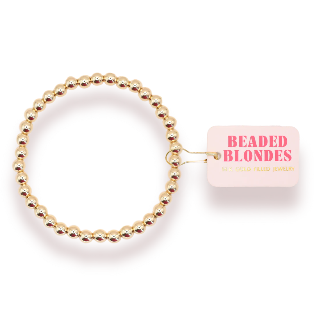 5MM Gold Beaded Bracelet