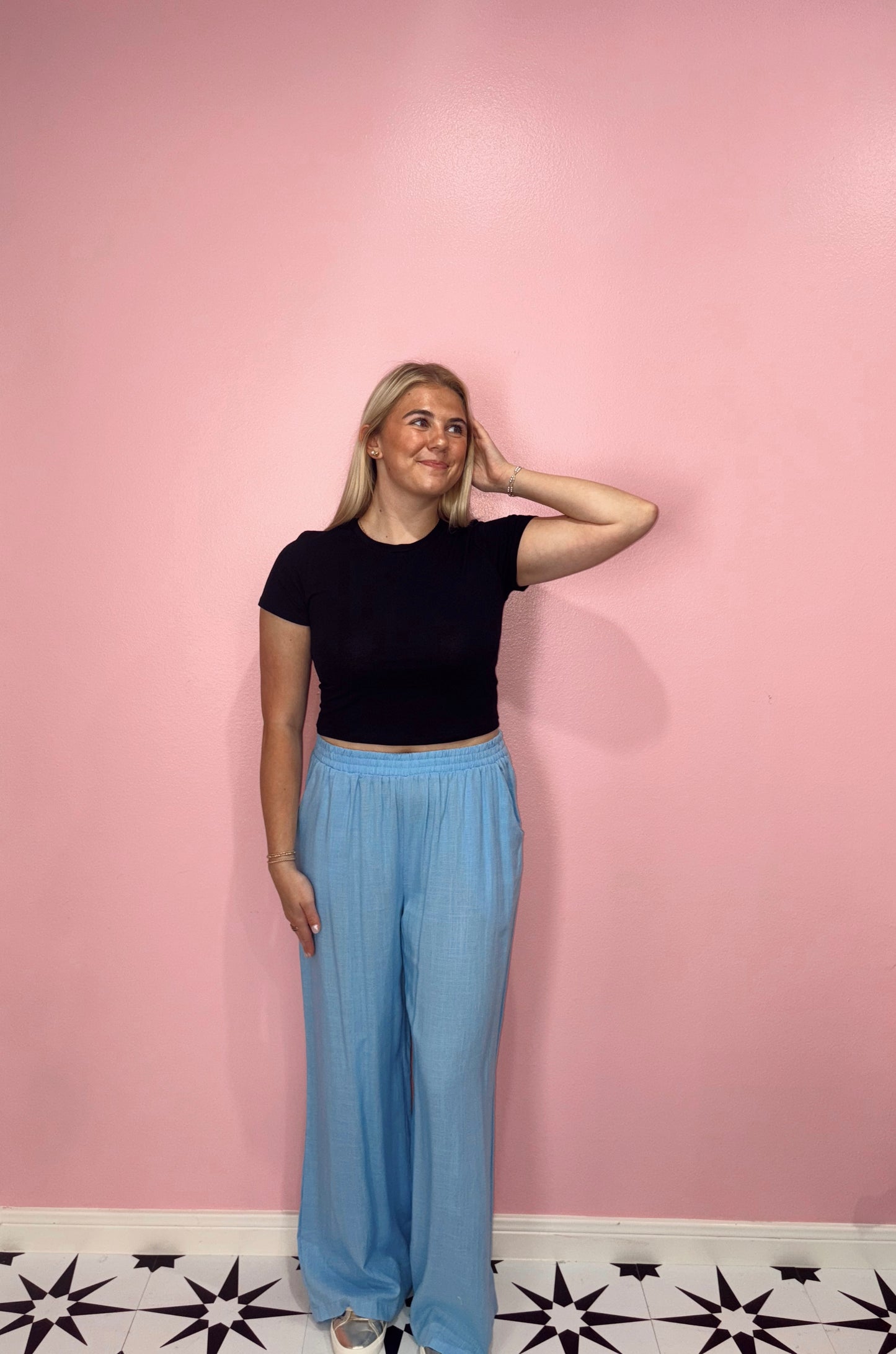 Baby Blue Beach Pants