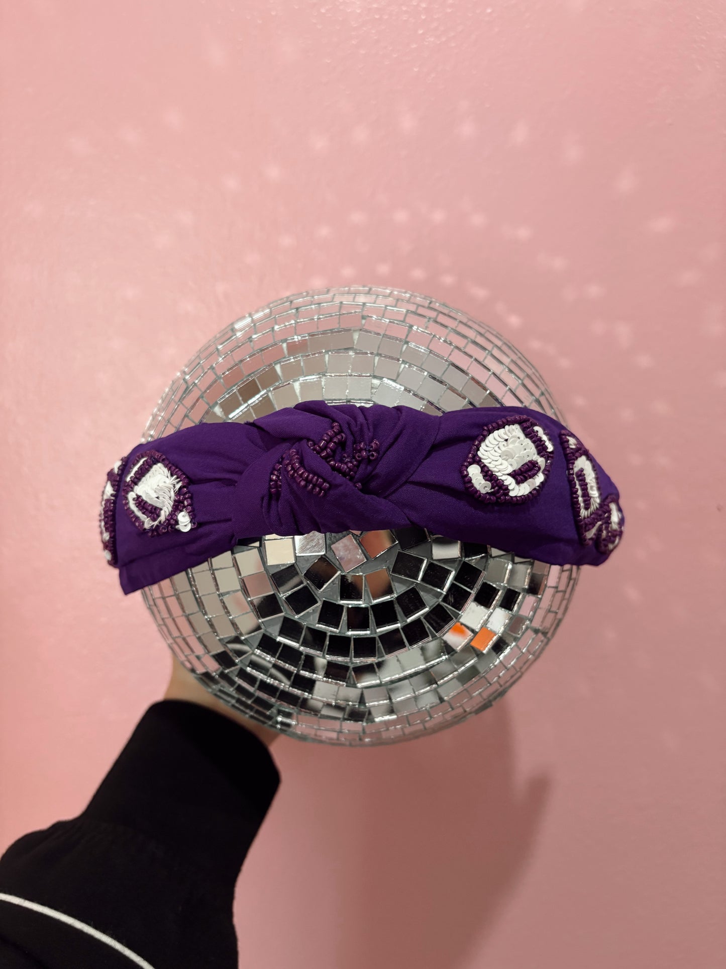 Beaded Football Headband