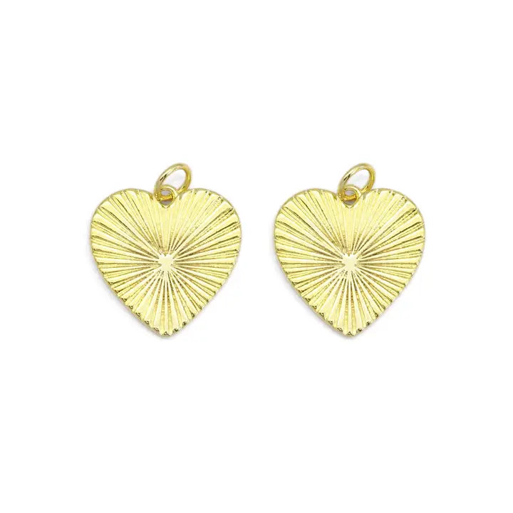 Gold Radical Heart Charm