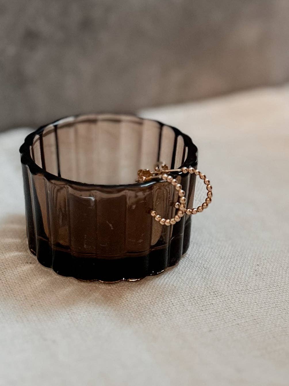 Barberry & Lace Handmade Jewelry - Beaded Huggie Hoop Earrings - Hypoallergenic, Waterproof