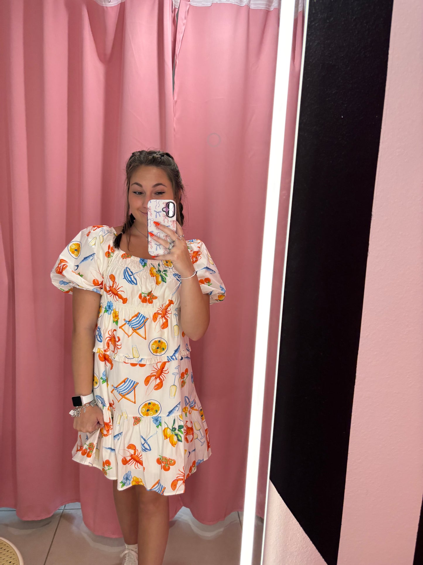 Coastal Puff Sleeve Dress