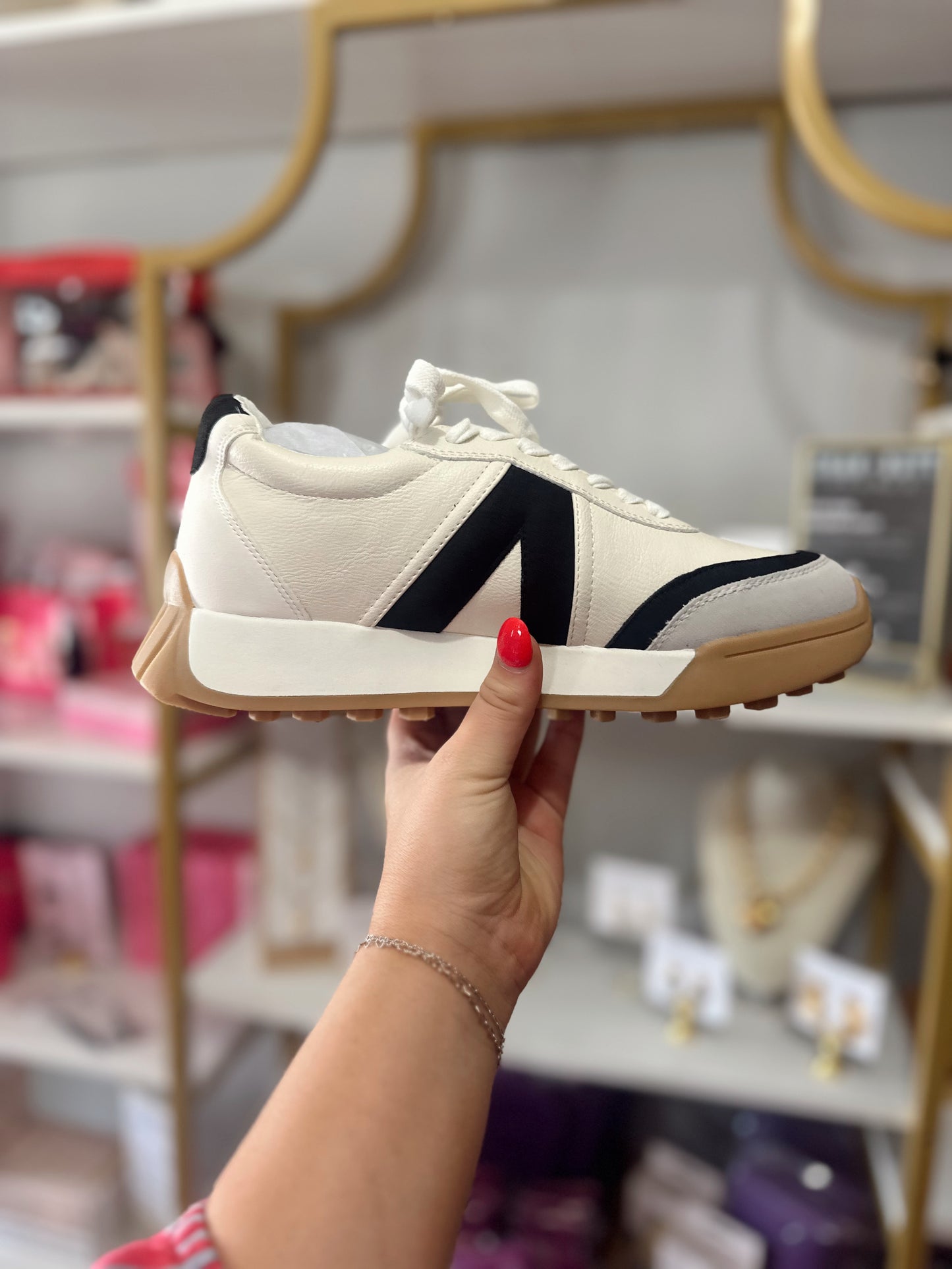 Black & Cream Chunky Sneaker