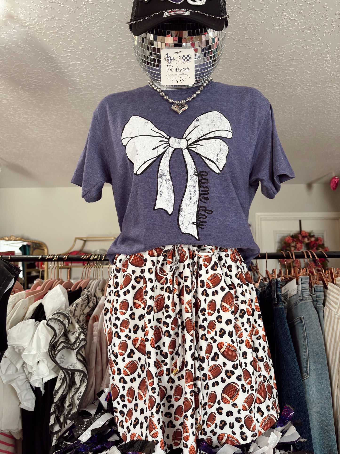 Leopard Print Football Skort