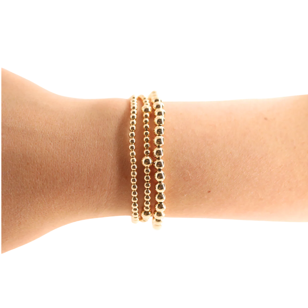 5MM Gold Beaded Bracelet