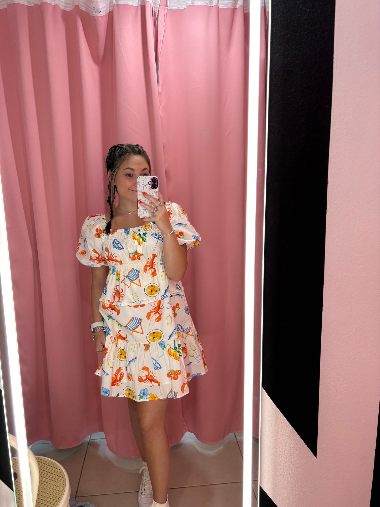 Coastal Puff Sleeve Dress
