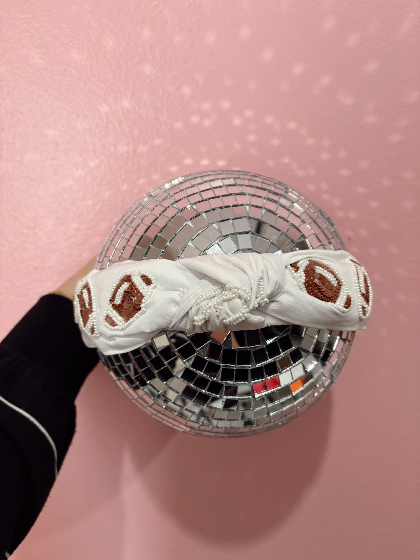 Beaded Football Headband