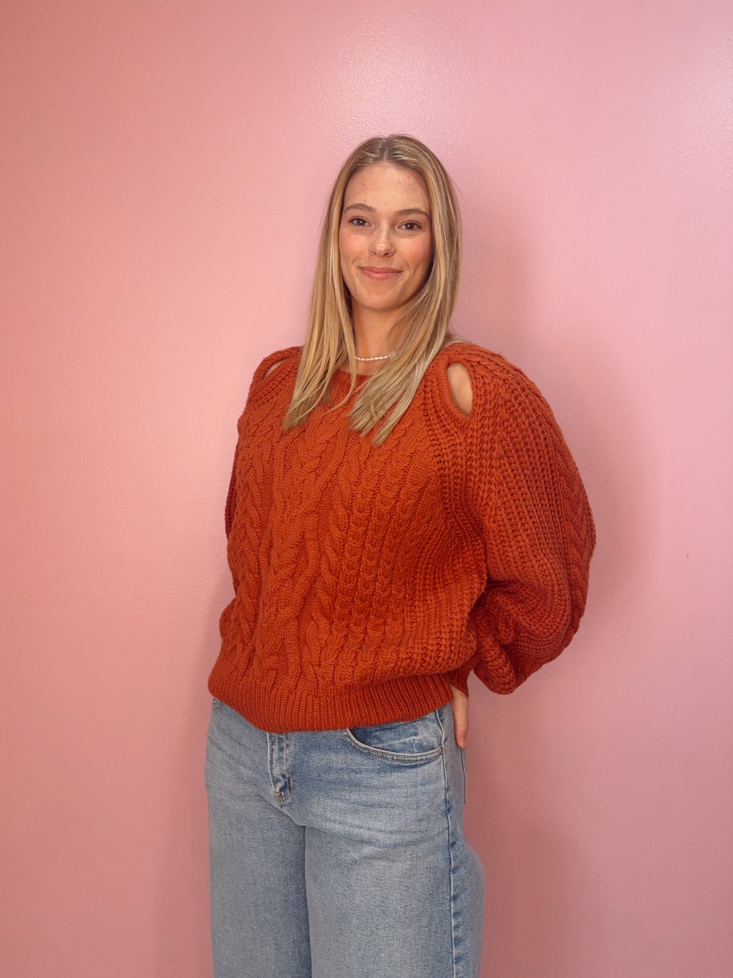Brick Cozy Sweater