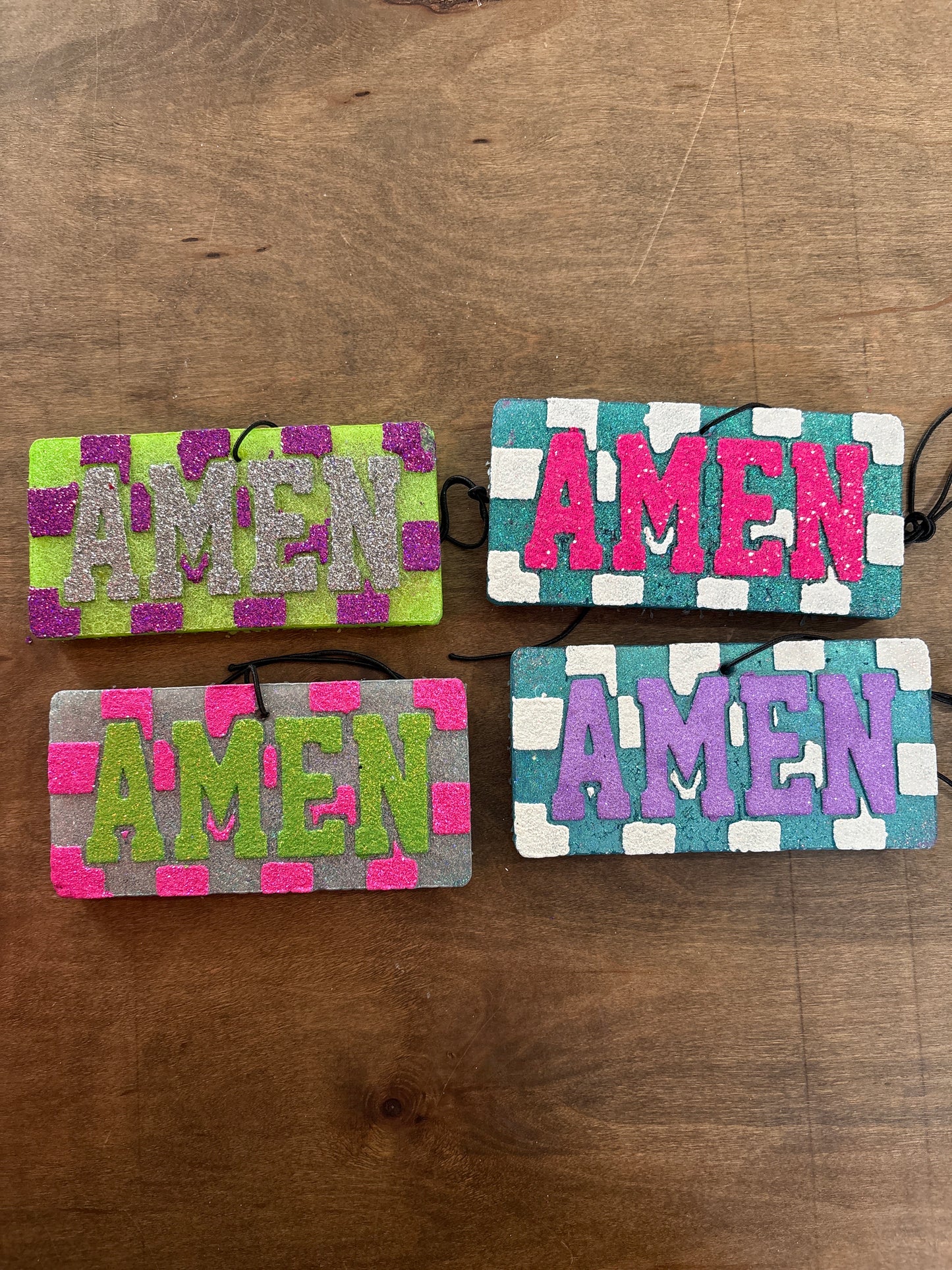 Checkered Amen Freshie