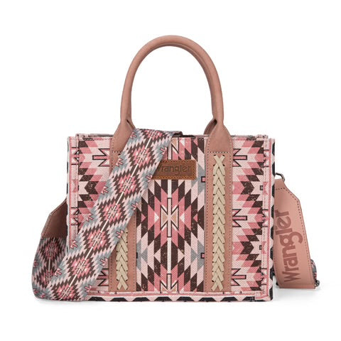 Wrangler- Pink Aztec Cross Body Mini Tote