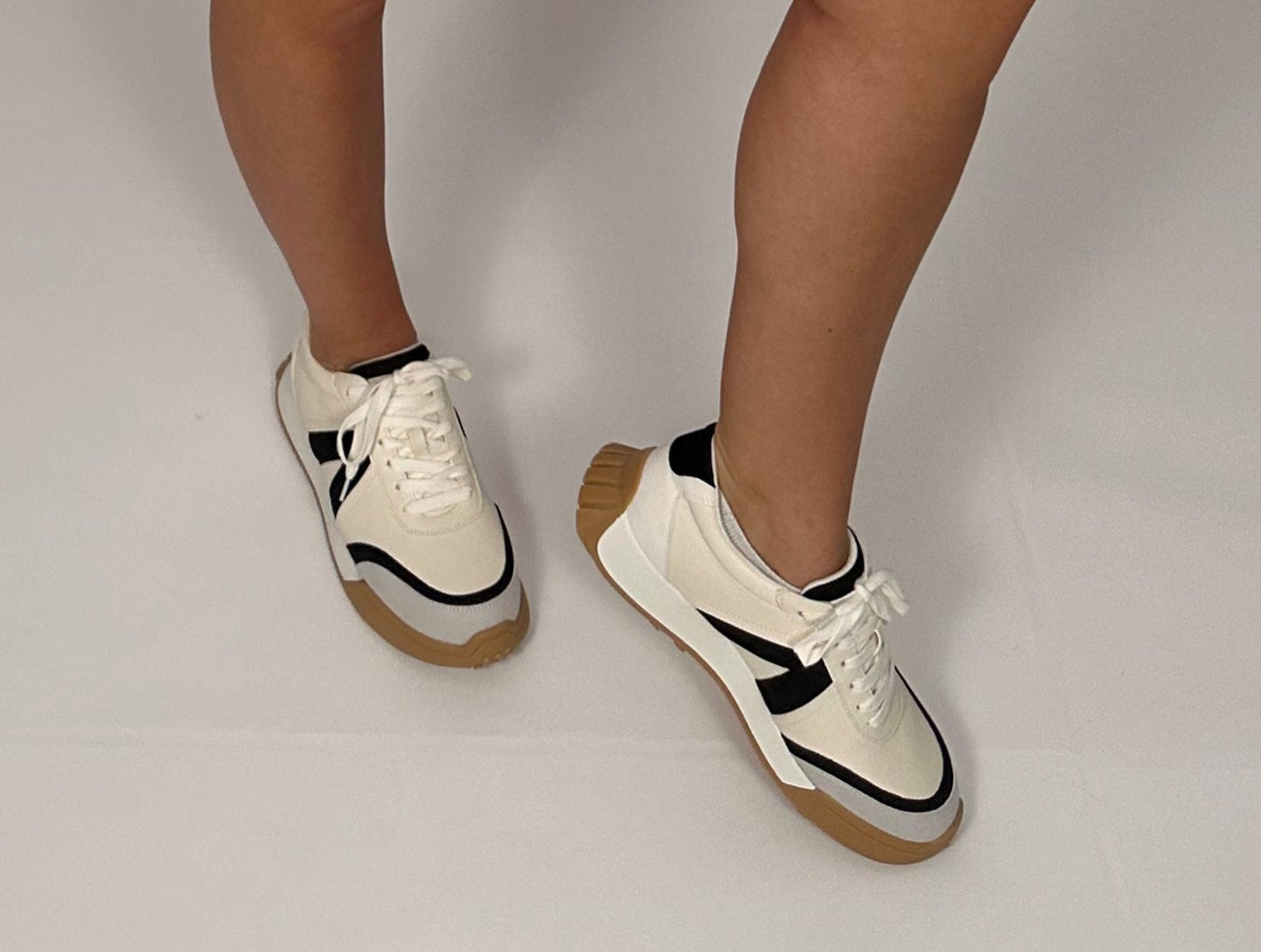 Black & Cream Chunky Sneaker