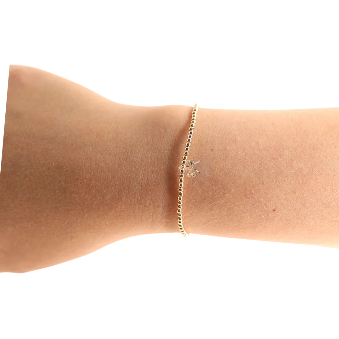 Gold Bow Charm Bracelet