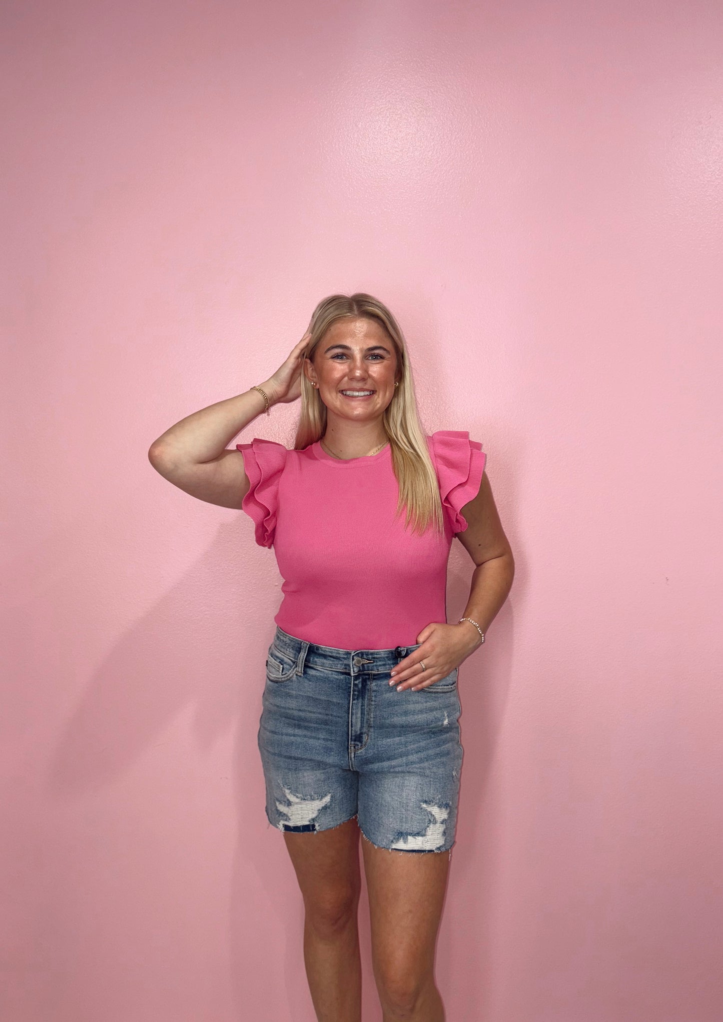 Ruffle Sleeve Bodysuit