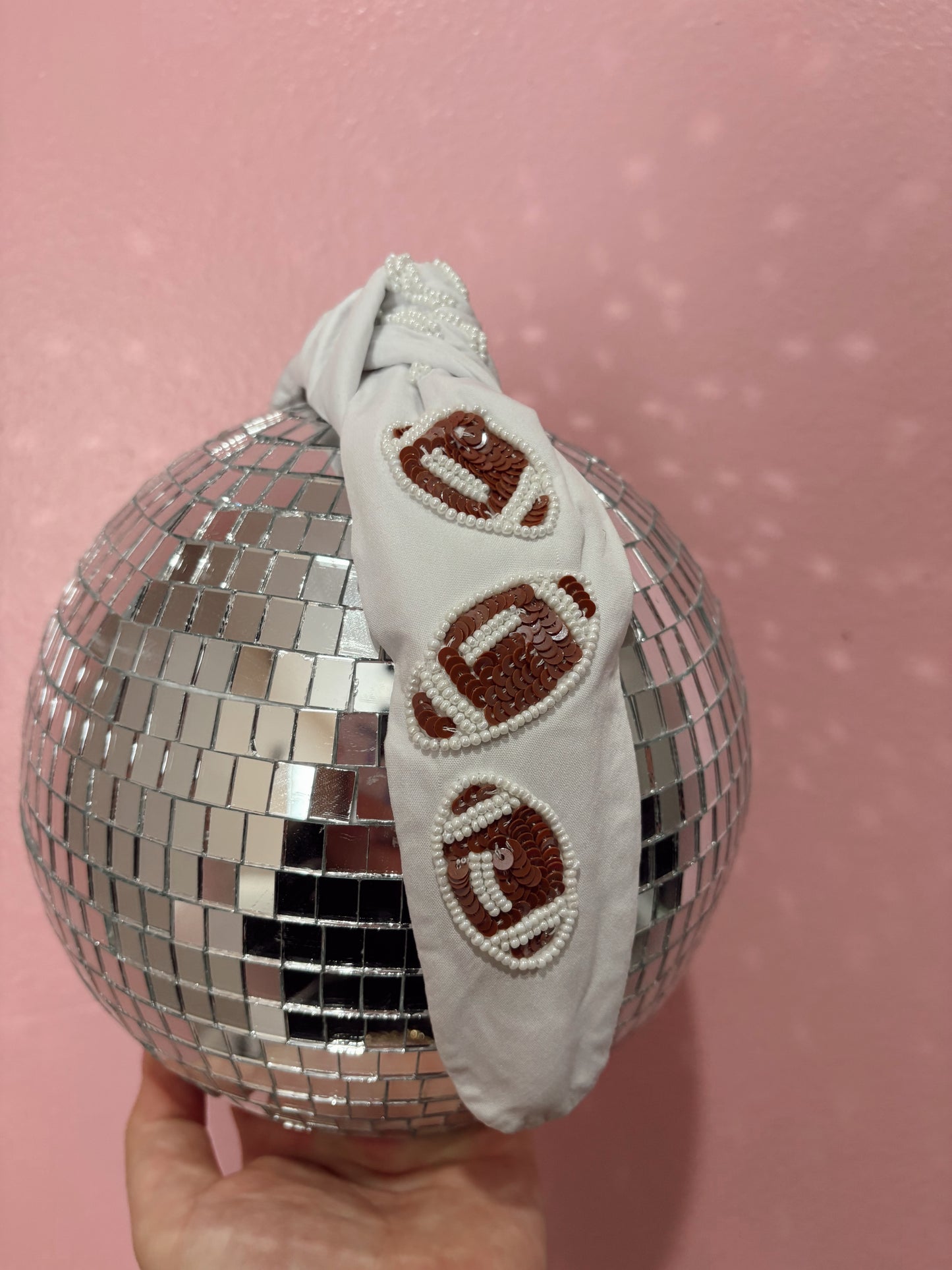 Beaded Football Headband