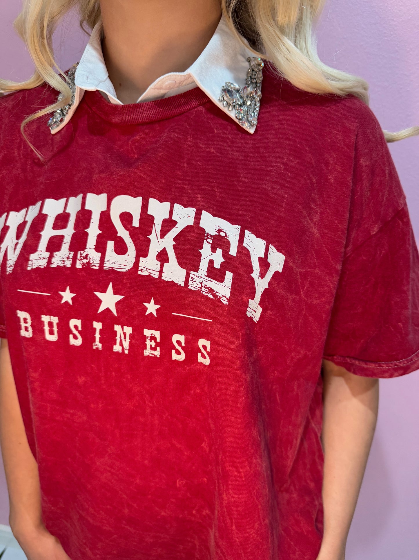 Whiskey Business Mineral Washed Graphic Tee