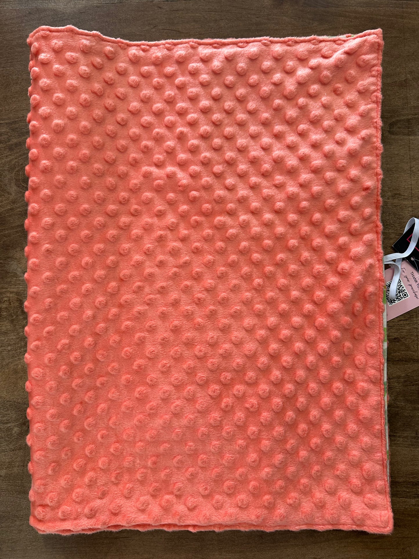 Minky Changing Pad - Coral/Cactus