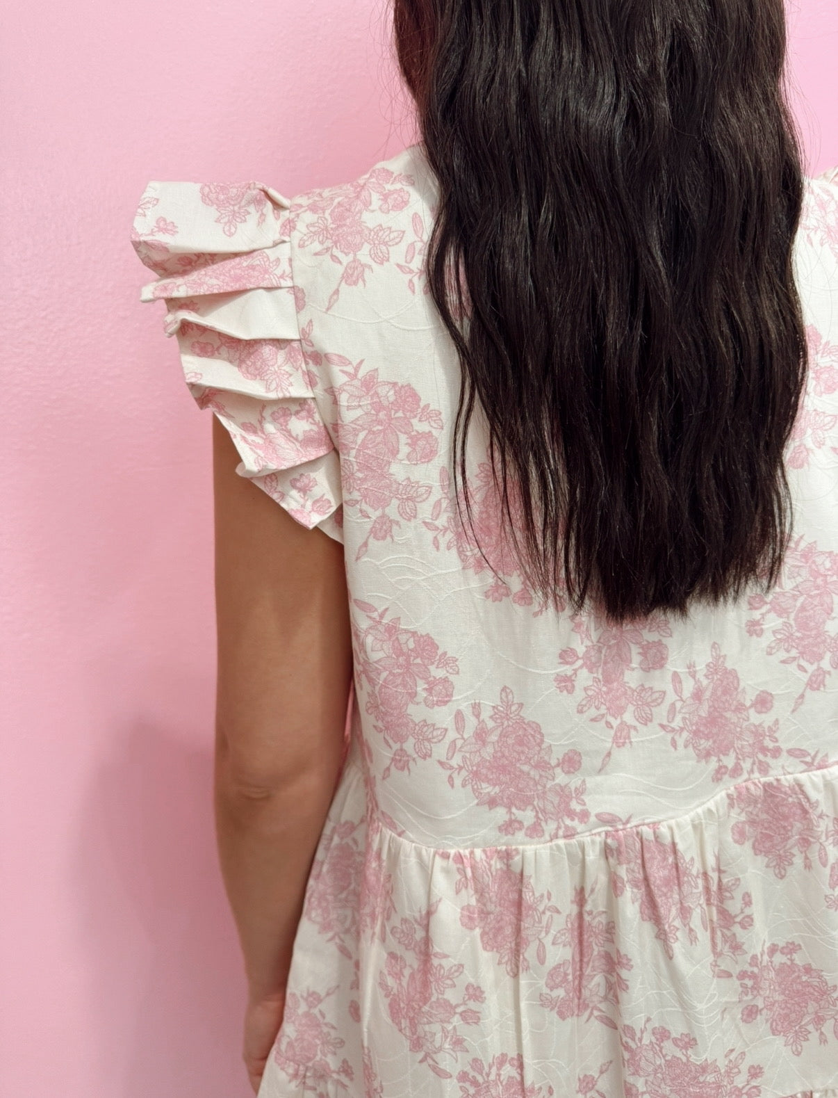Pink & Cream Floral Dress