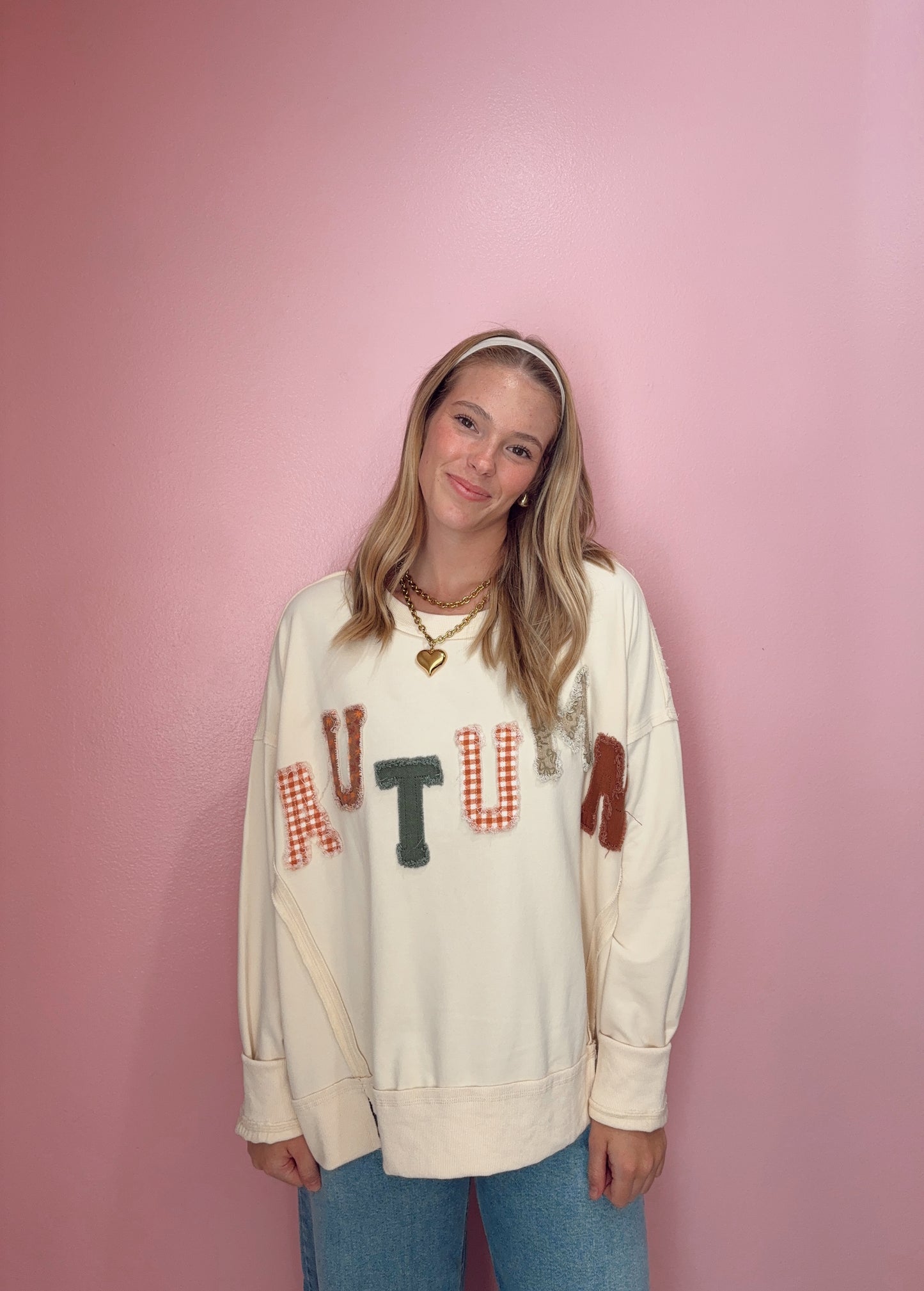 Autumn Printed Patchwork Sweatshirt