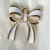White Bow Charm