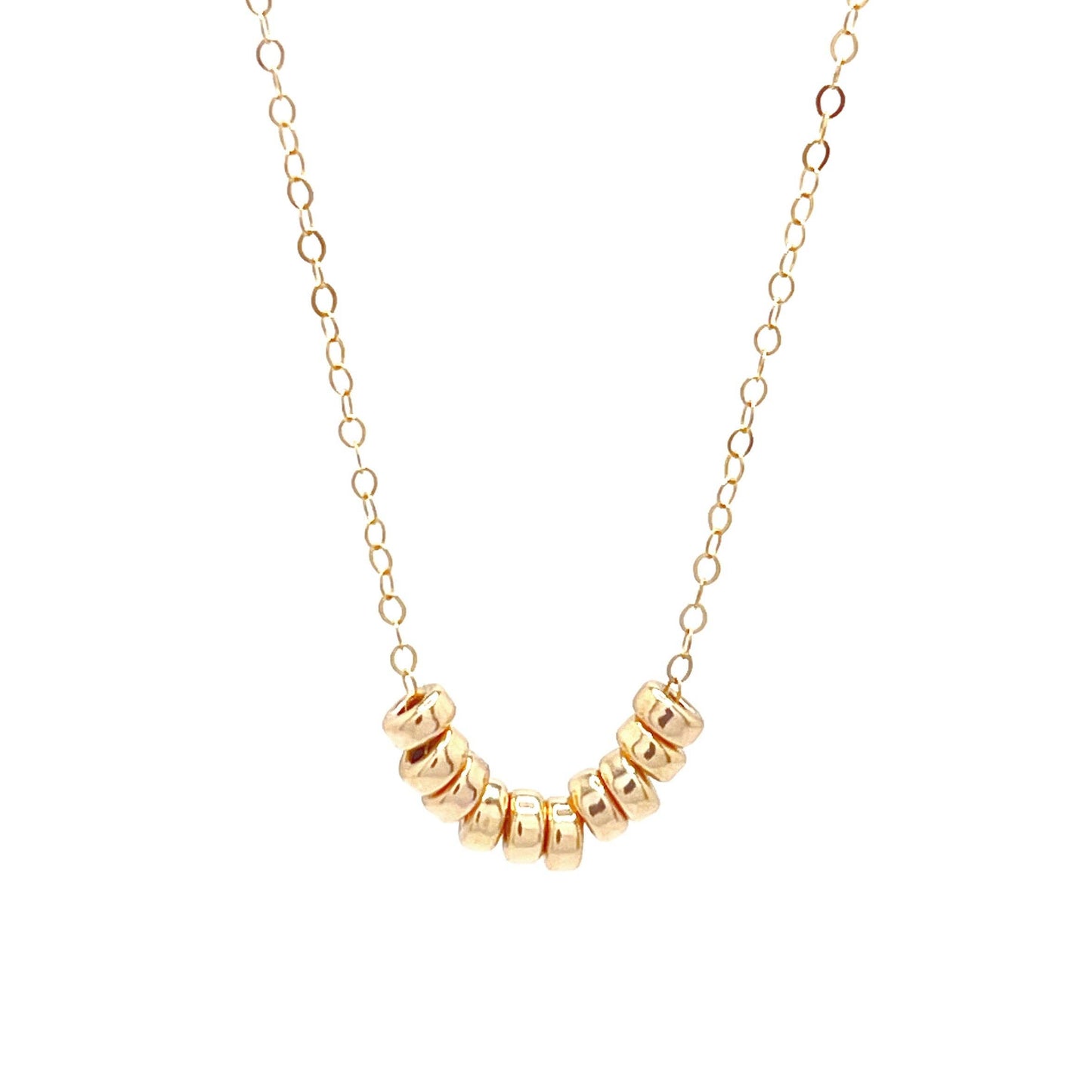 Barberry & Lace Handmade Jewelry - Roundel Bead Necklace - Waterproof, Hypoallergenic, Minimal