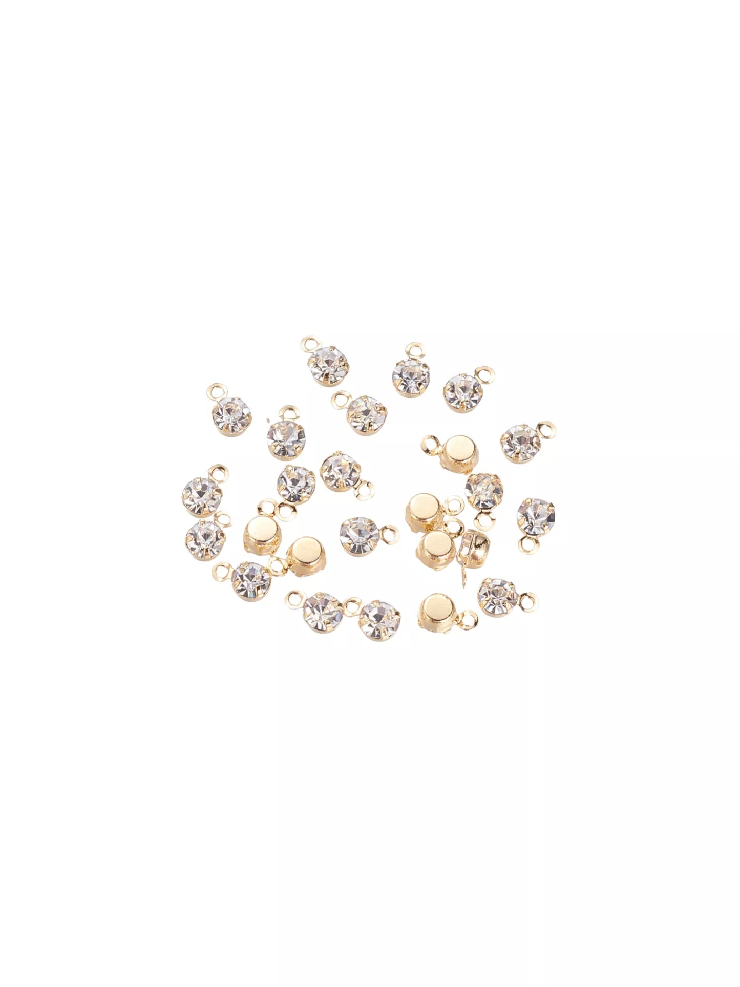 Gold Tiny Cubic Zirconia Charm