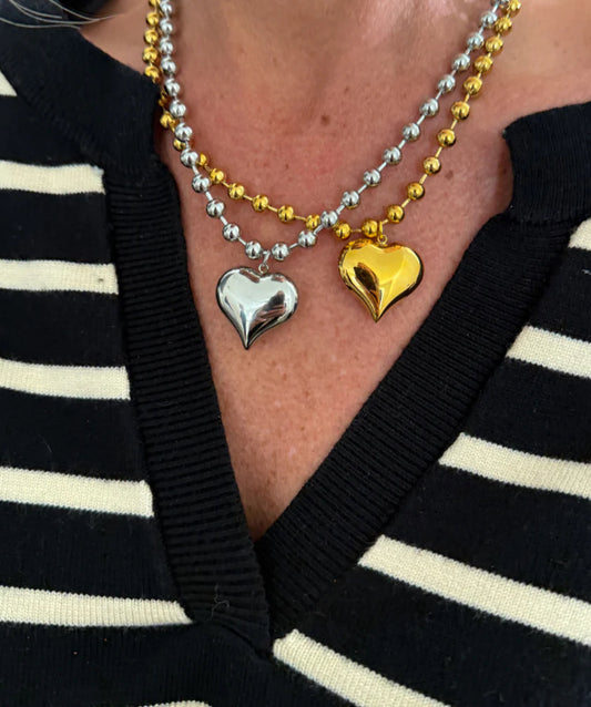 CHLOE SMALL PUFF HEART NECKLACE