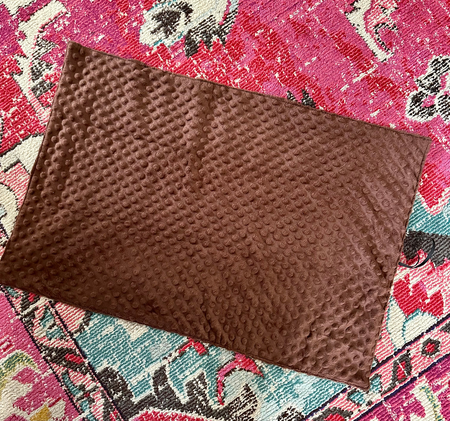 Minky Changing Pad - Brown/Navy Blue