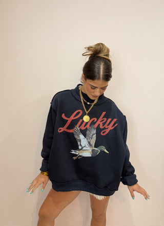 Lucky Duck Reversible Mock Neck