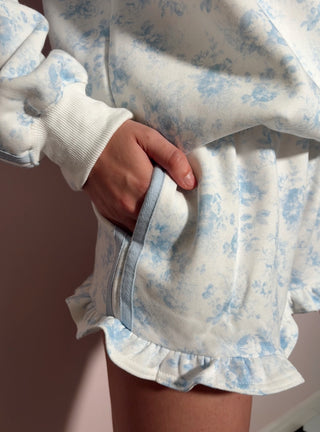 Blue Floral Ruffle Set