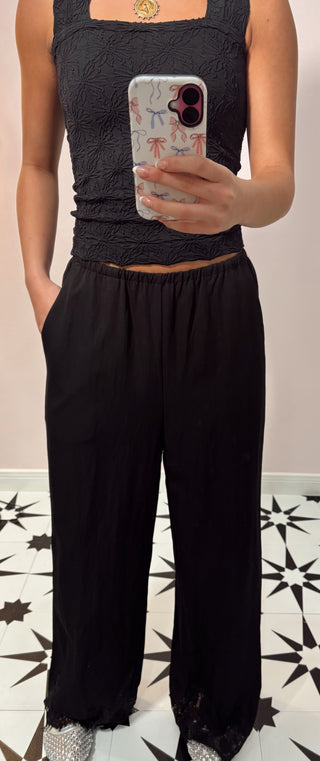 Black Lace Pants