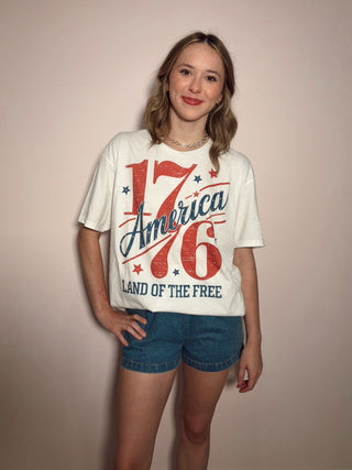 1776 America Rhinestone Tee
