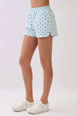 TCEC - CP10384-Polka Dot Elastic Waistband Athletic Shorts