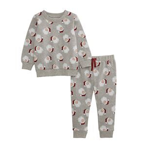 Gray Santa Two-Piece Jogger Set