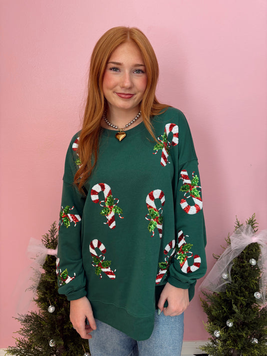 Candy Cane Bling Top