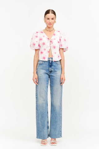 Pink Floral Blouse