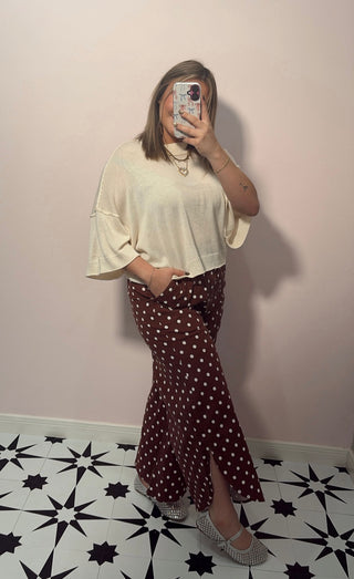 Mocha Polka Dot Pants