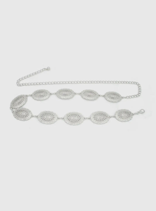 Southwest Oval Linked Concho Chain Belt
