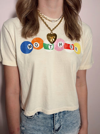 Mother 8 Ball Boxy Cropped Graphic Tee