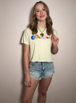 Mother 8 Ball Boxy Cropped Graphic Tee